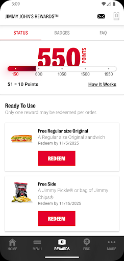 Jimmy John's Sandwiches screenshot 1