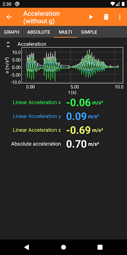 phyphox screenshot 2