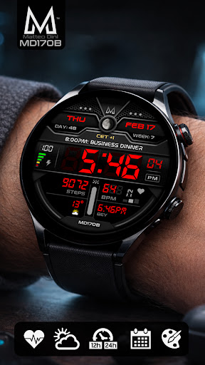 MD170B Digital watch face screenshot 4