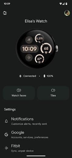 Google Pixel Watch screenshot 2