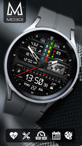 MD301 Hybrid watch face screenshot 8
