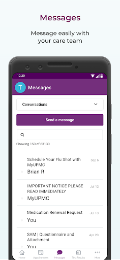 MyUPMC screenshot 1