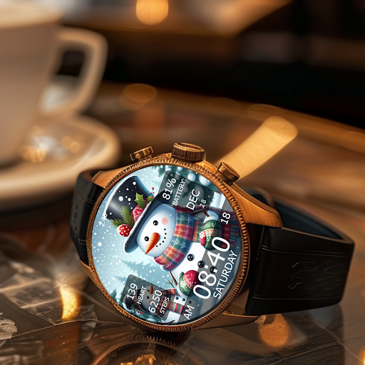 Key WF55 Snowman Watch Face screenshot 2