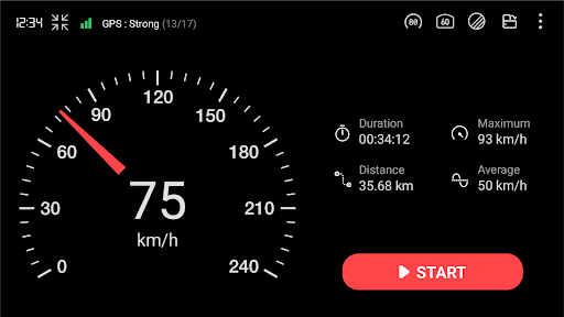 GPS Speedometer : Odometer HUD screenshot 1