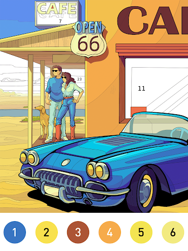 Nostalgia Color by number game screenshot 2