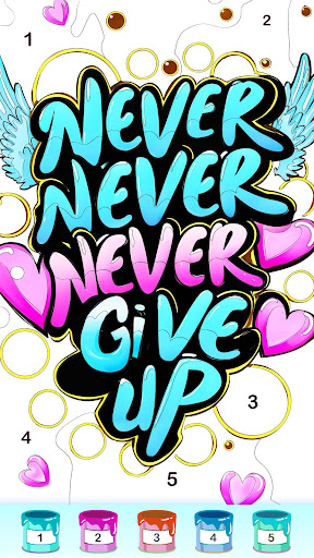 Graffiti Quote Color by number screenshot 7