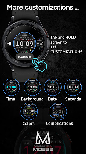MD332 Digital watch face screenshot 7