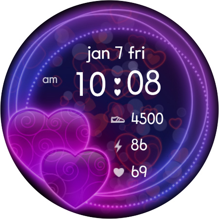 Sweet Hearts Watch Face screenshot 3