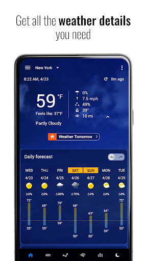 Transparent clock and weather screenshot 4