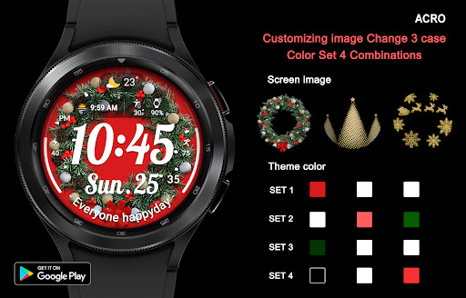 ACRO Happy Christmas Watchface screenshot 7