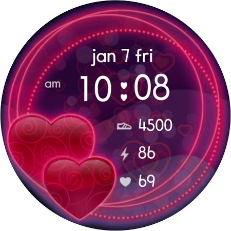 Sweet Hearts Watch Face screenshot 7