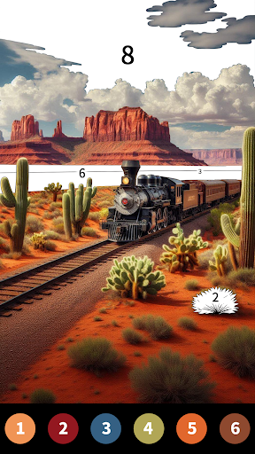Wild West Color by Number Book screenshot 18