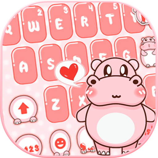 Pink Cute Hippo Theme