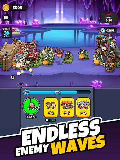 Tiny Warriors Rush - Idle TD screenshot 12