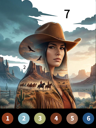 Wild West Color by Number Book screenshot 10