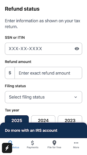 IRS2Go screenshot 2