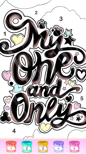 Graffiti Quote Color by number screenshot 10