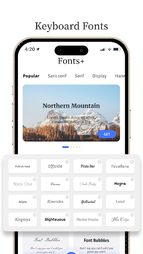 Font Keyboard: Text Fonts+ screenshot 2