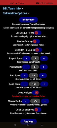 PlayoffComputer screenshot 2