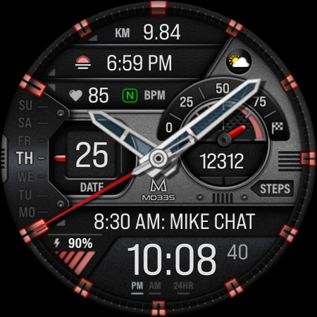 MD335 Hybrid watch face screenshot 15