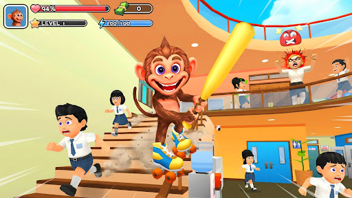 Monkey Student: School Prank screenshot 11