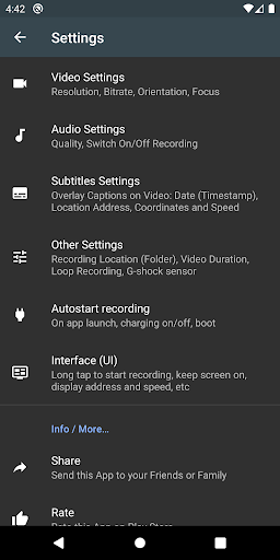 Droid Dashcam - Video Recorder screenshot 5