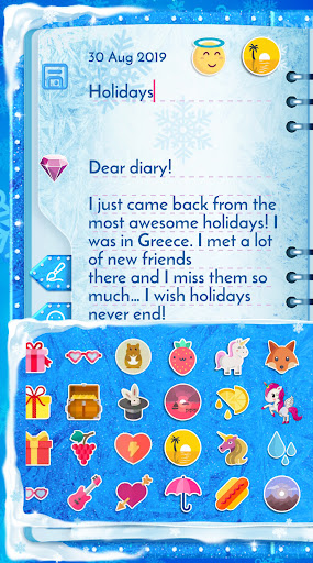 Winter Princess Diary: Lock screenshot 1