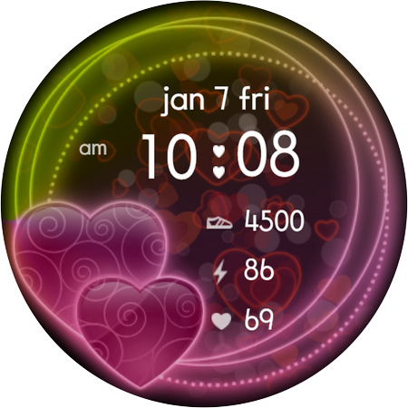 Sweet Hearts Watch Face screenshot 11
