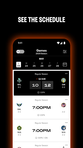 WNBA - Live Games & Scores screenshot 1