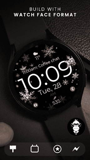 Snowflake rose gold watch face screenshot 2