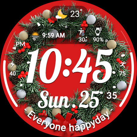 ACRO Happy Christmas Watchface screenshot 1