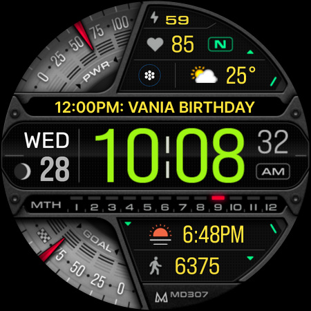 MD307 Digital watch face screenshot 6