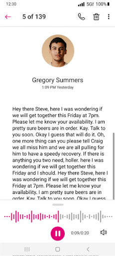 Visual Voicemail screenshot 3