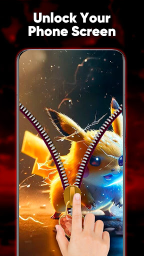 Zipper Lock Screen & Wallpaper screenshot 1