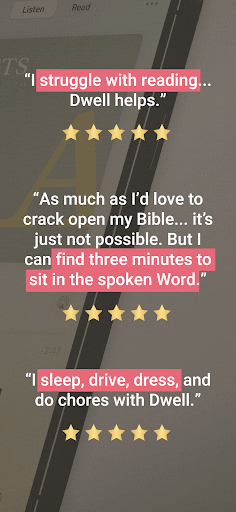 Dwell: Audio Bible screenshot 1