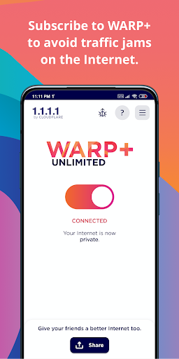 1.1.1.1 + WARP: Safer Internet screenshot 4