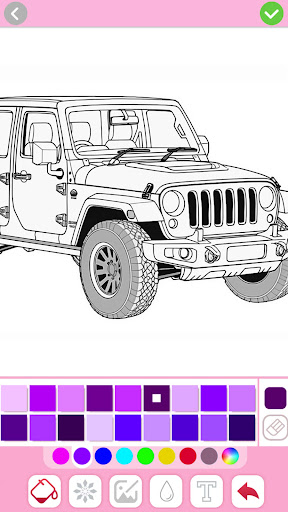 Car coloring games - Color car screenshot 1
