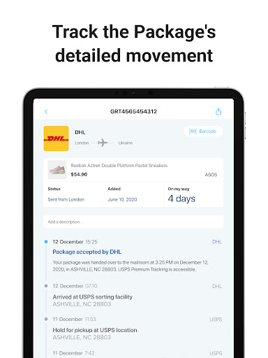 Package Tracker - pkge Mobile screenshot 9