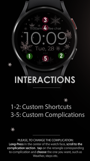 Snowflake rose gold watch face screenshot 11