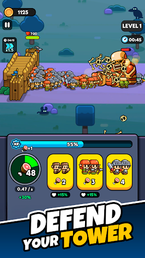 Tiny Warriors Rush - Idle TD screenshot 1