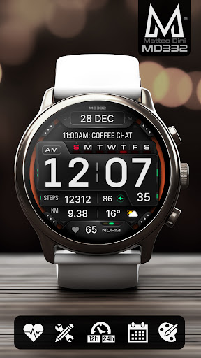 MD332 Digital watch face screenshot 2