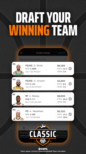 DraftKings Fantasy Sports screenshot 1