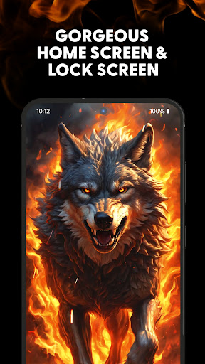 Fire Wallpaper Theme Lone Wolf screenshot 5