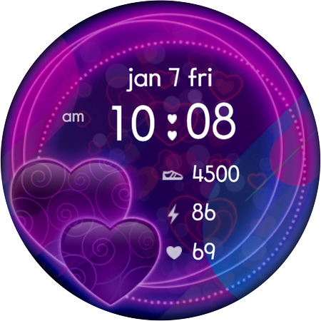 Sweet Hearts Watch Face screenshot 8
