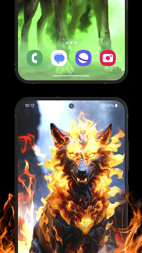 Fire Wallpaper Theme Lone Wolf screenshot 7
