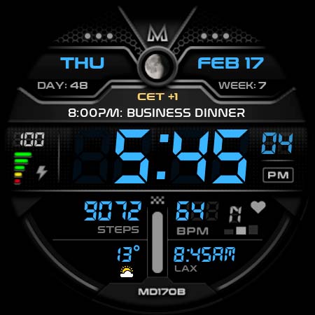 MD170B Digital watch face screenshot 15