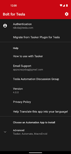 Bolt for Tesla - Tasker Plugin screenshot 3