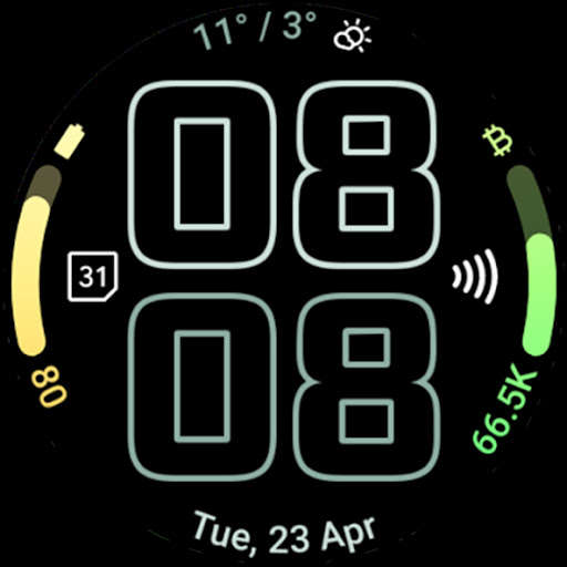 Outlined Watch Face screenshot 8