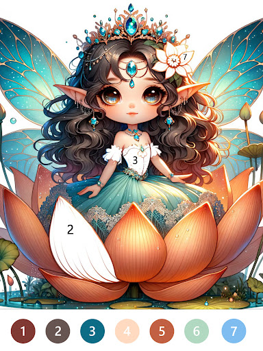 Fairytale Color by number game screenshot 5