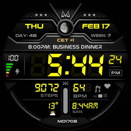 MD170B Digital watch face screenshot 11
